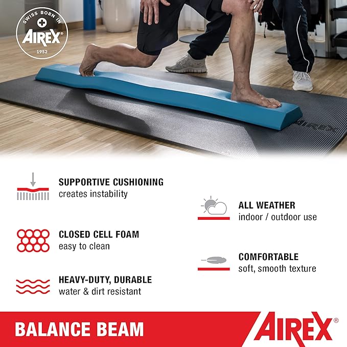 AIREX Balance Pad – Stability Trainer for Balance, Stretching, Physical Therapy, Exercise, Mobility, Rehabilitation and Core Training Non-Slip Closed Cell Foam Premium Balance Pad