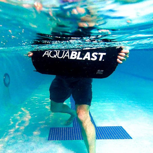 AquaBLAST Portable Fitness and Punching Bag for Swimming Pools for a Total-Body, Low-Impact Workout Using Water Resistance & Weight; Sets Up in 30 Seconds & Take It Anywhere.