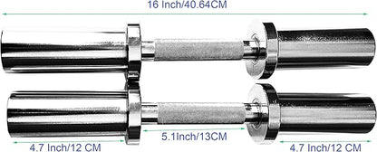 Dumbbell Handles with 2 Pairs of collars clips 16 Inch