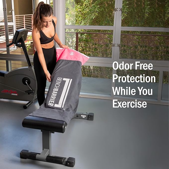 Protective Microfiber Weight Bench Cover | Multipurpose Design, Sweatproof & Odor Free Workout Bench Cover | Gym Workout Equipment Cover with 2 Built-In Storage Pockets