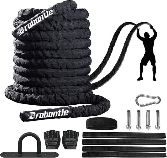 Battle Rope Battle Ropes for Exercise Workout Rope Exercise Rope Battle Ropes for Home Gym Heavy Ropes for Exercise Training Ropes for Working Out Weighted Workout Rope Exercise Workout Equipment