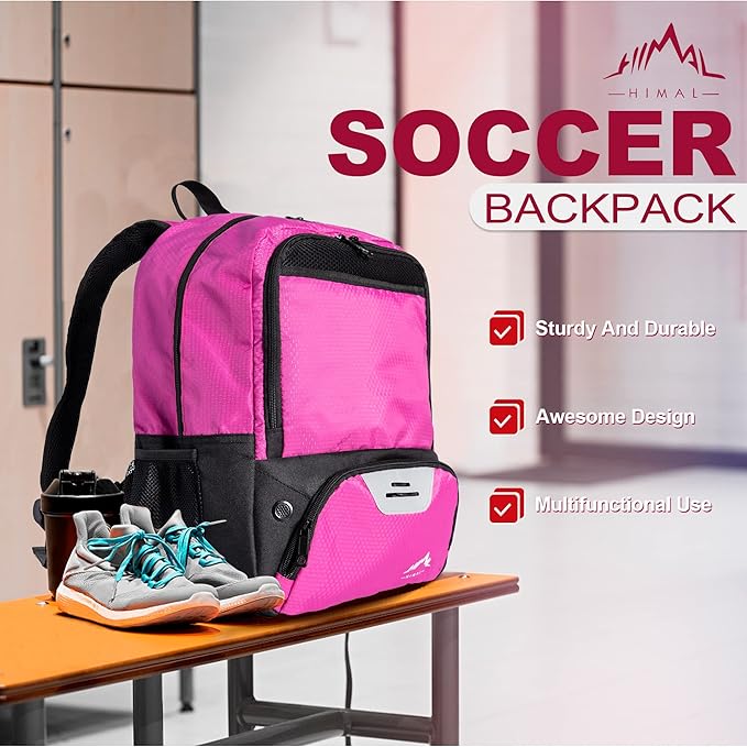 Himal Outdoors Soccer Bag-Backpack for Soccer,Backpack for Football & Volleyball & Handball,Sports Bag with Separate Cleat