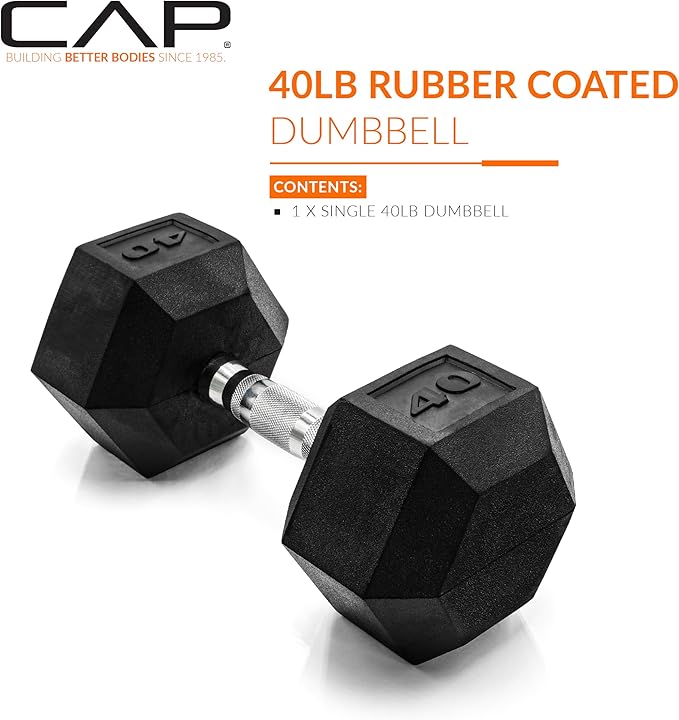 CAP Barbell Coated Hex Dumbbell Weight