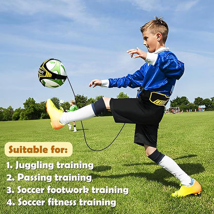 Sportout Soccer/Volleyball Training Equipment Aid, Solo Soccer Trainer, Football Accessories with Adjustable Waist Belt for Kids Adults, Perfect Soccer/Volleyball Gift