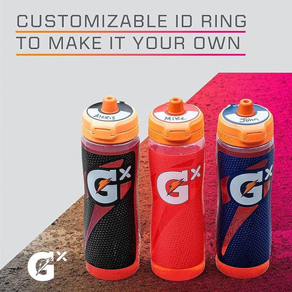 Gatorade Gx NFL Non-Slip Squeeze Bottles, 30 fl oz, Gx Hydration System