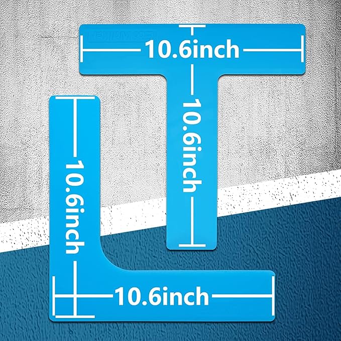 Court Lines Marker Kit Throw Down Markers Create Your Own Mini Pickleball Tennis Court (Blue T L Shape)