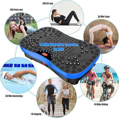 Vibration Plate Exercise Machine Whole Body Workout Vibrate Fitness Platform Lymphatic Drainage Machine for Weight Loss Shaping Toning Wellness Home Gyms Workout for Women Men