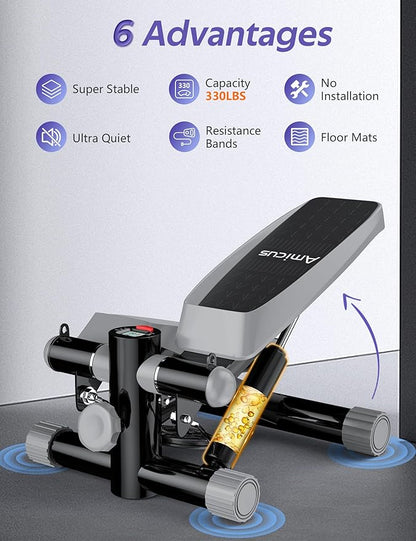 Amicus Mini Stepper for Exercise 330lbs Weight