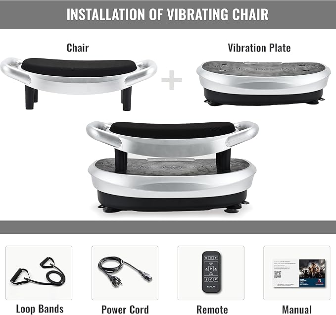 EILISON FITABS 3D Vibration Plate Exercise Machine - Oscillation, Pulsation + 3D Motion Vibration Platform | Whole Body Viberation Machine for Weight Loss, Shaping, Recovery, Toning, ABS