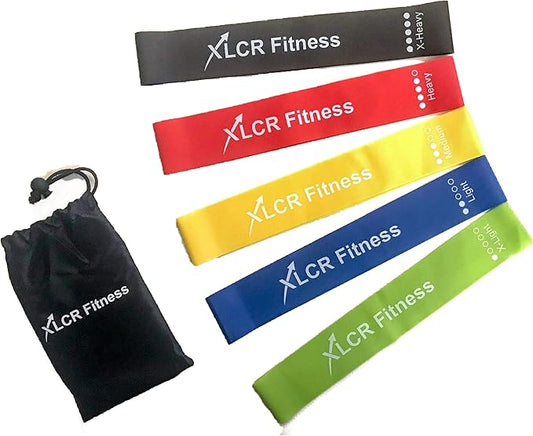 Resistance Loop Exercise Bands - Set of 5 - Yoga, Home Fitness, Stretching, Strength Training, Physical Therapy, Workout Bands, Pilates Flexbands