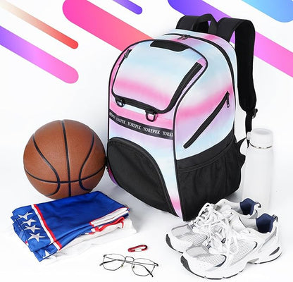 YOREPEK Basketball Bag, Large Basketball Backpack with Shoe Compartment and Ball Holder for daughter son, Water Resistant Soccer Bag for Sport Training Equipment Fits Volleyball Football Gym