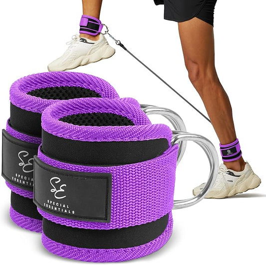 Ankle Straps for Cable Machines Women 1 & 2 Pack