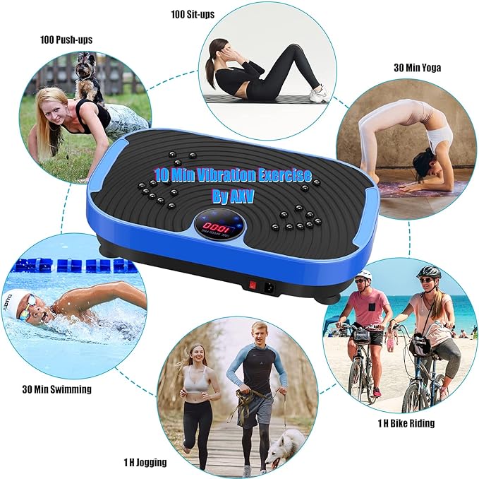 Vibration Plate Exercise Machine Whole Body Workout Vibrate Fitness Platform Lymphatic Drainage Machine for Weight Loss Shaping Toning Wellness Home Gyms Workout