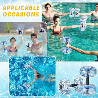 1 Pair Inflatable Aquatic Dumbbell Water Weight Pool