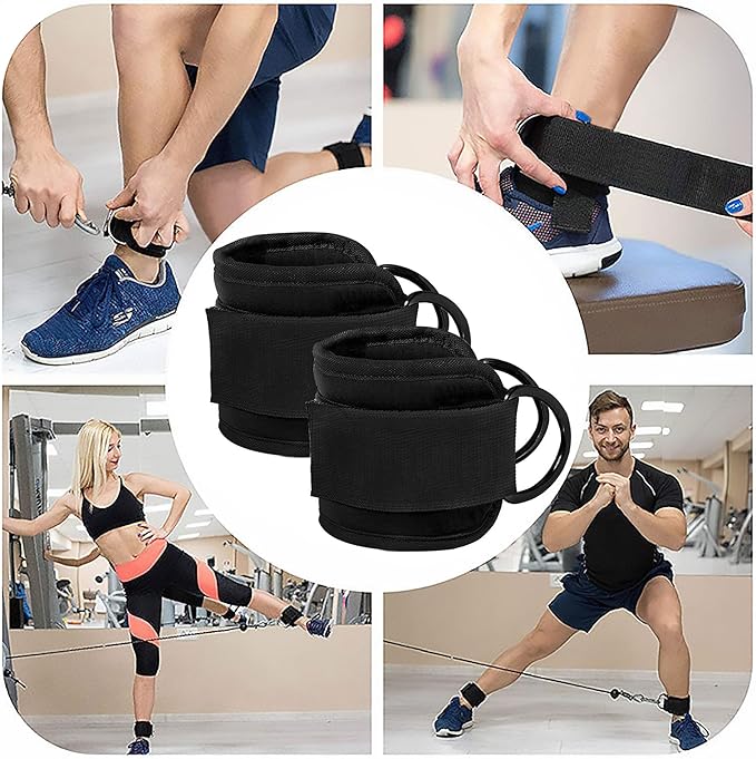 Fitness Ankle Straps for Cable Machines 2 Pack