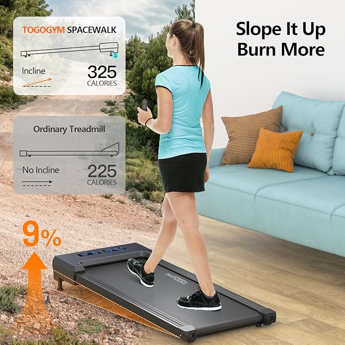 TOGOGYM Walking Pad, Walking Pad Treadmill 330 lb Capacity，3 in 1 Portable Under Desk Treadmill for Home and Office with Remote Control, LED Display