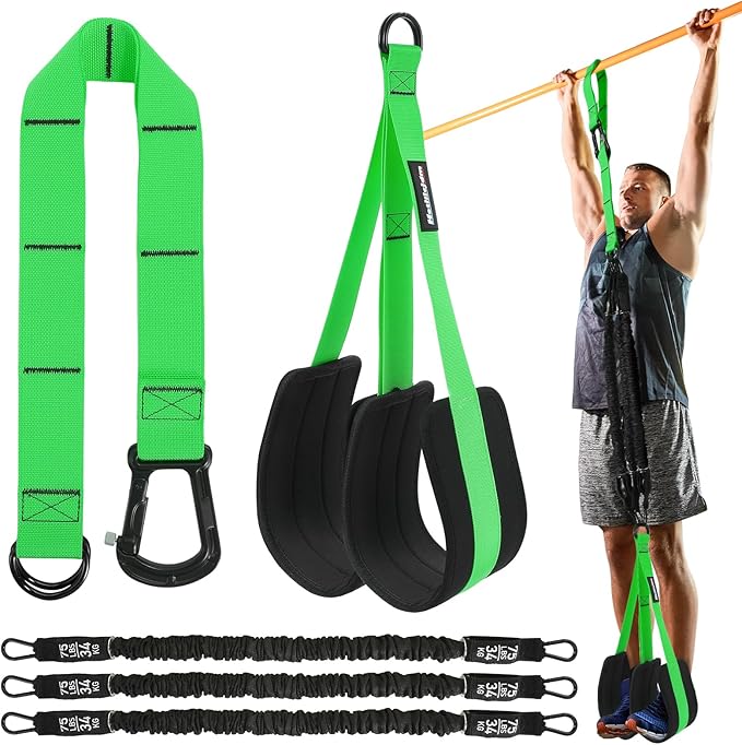 Pull Up Assistance Bands for Strength Training Pull Up Bar Adjustable and Replaceable Pull Up Assist Band with Fabric Feet Mats Pull-up Workout Bands