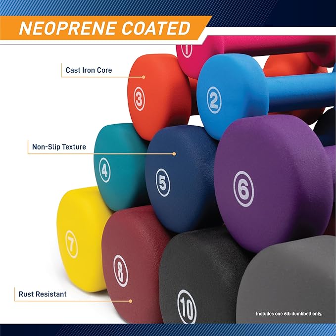 Marcy Colored Neoprene Dumbbells