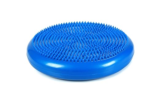 Cando-30-1870B Inflatable Balance Disc for Balance Training, Proprioception, Strengthening Lower Extremities, Posture, Back Pain, Stress Relief, Restlessness and Anxiety. Blue, 14” Diameter