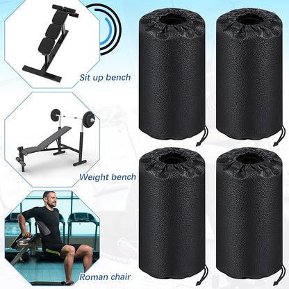 4 Pcs Foam Foot Pads Foam Roller Pad Replacement for Weight Bench Inversion Table and Gym Exercise Equipments(7 x 3.5 x 0.8 Inches)