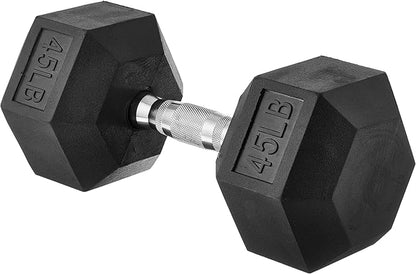 Amazon Basics Rubber Hex Dumbbell Hand Weight