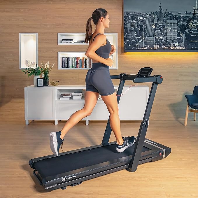 XTERRA Fitness Premium Folding Smart Treadmill, Compact Design, 250+ LB Weight Capacity, Powerful Motor, XTERRA+ Fitness App Included with Purchase