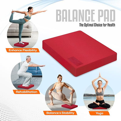 Yes4All Upgraded Size Foam Pad for Exercise, Nonslip Foam Balance Pad Physical Therapy, Yoga & Stability Training Balance Mat