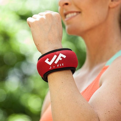 JFIT Wrist Weight Pair – Set of 2, Wrist Straps for Fitness, Walking, Workout – Multiple Size and Weight Options – Comfortable, Breathable, Moisture Absorbent Weight Straps for Men and Women