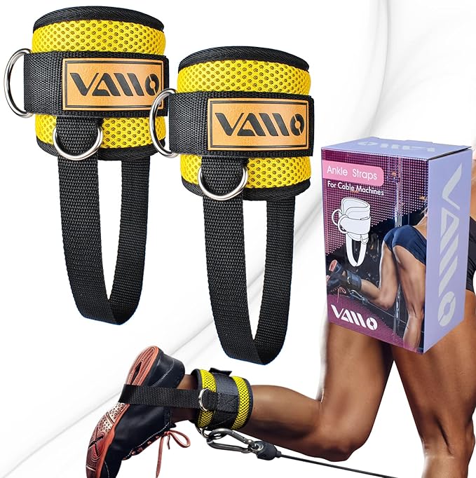 Ankle Straps for Cable Machines,Adjustable Comfort fit Neoprene, Reinforce Double D-Ring - Premium Ankle Cuffs to Improve Abdominal Muscles, Lift The Butts, Tone The Legs for Men & Women