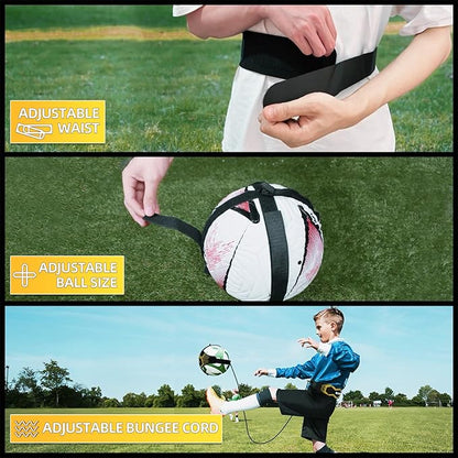 Sportout Soccer/Volleyball Training Equipment Aid, Solo Soccer Trainer, Football Accessories with Adjustable Waist Belt for Kids Adults, Perfect Soccer/Volleyball Gift