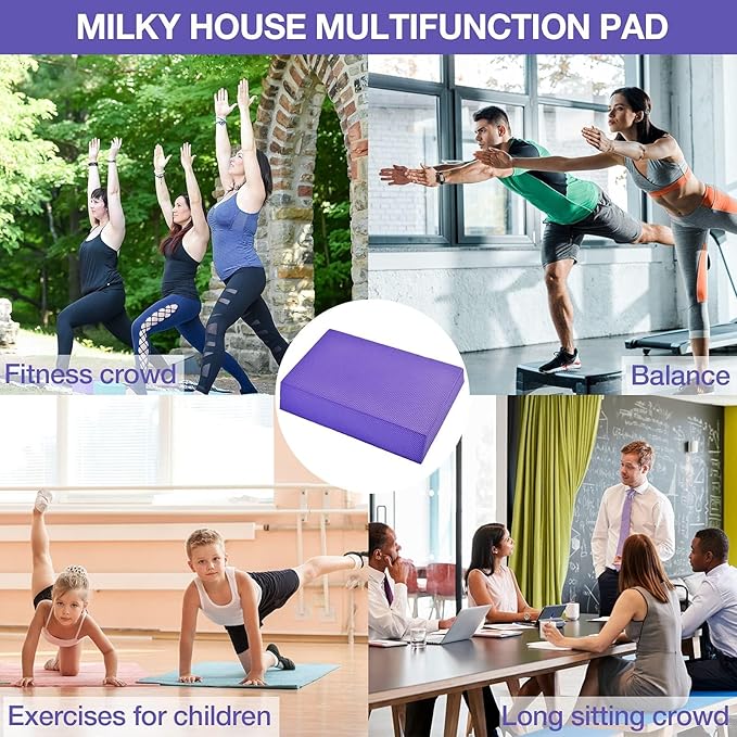 Balance Pad, Small Balance Board Foam Pads, Yoga Mat Board Physical Therapy Pads, Knee Cushioned Boards Mat for Balancing Exercises, Women Kid Fitness Training Yoga Mats, Training Pads 12X9.4X2.4 inch