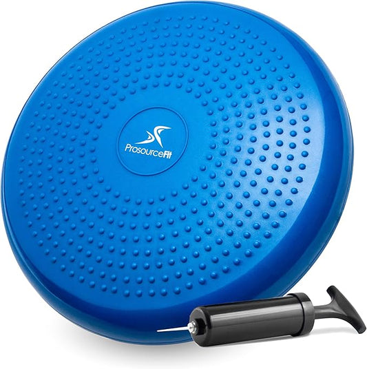 ProsourceFit Core Balance Disc Trainer, 14” Diameter with Pump for Improving Posture, Fitness, Stability