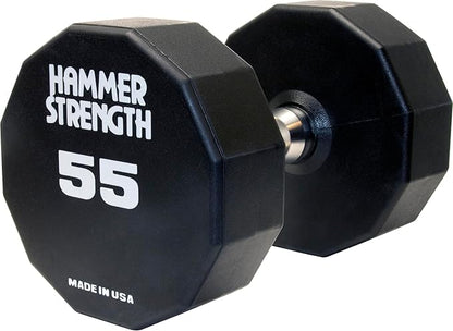 Hammer Strength 12 Sided Urethane Dumbbell 55Lb (1 Dumbbell)