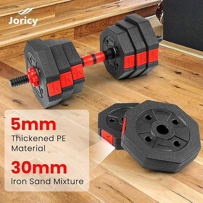 Adjustable Dumbbells Set 22LBS/33LBS/44LBS/55LBS/66LBS Free Weight Set with Connector