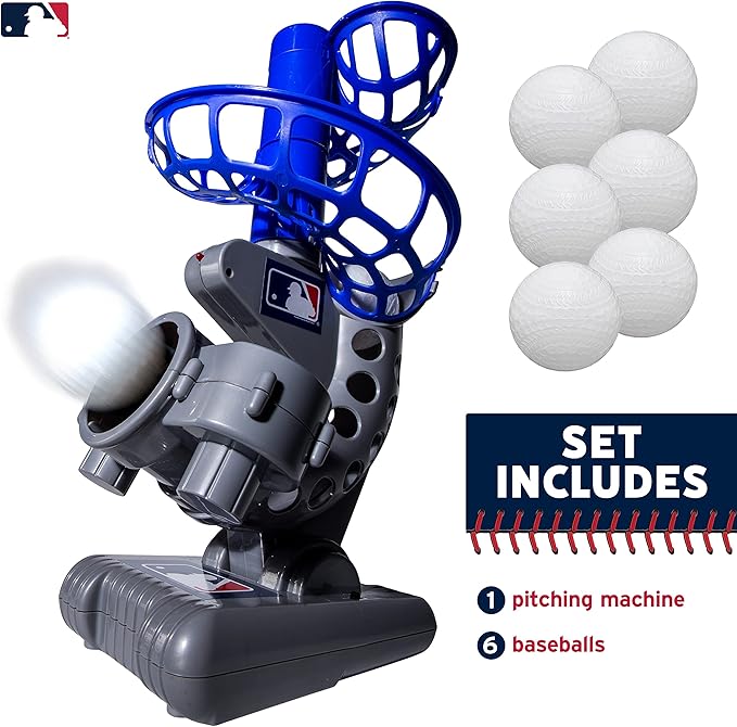 Franklin Sports MLB Kids Electronic Baseball Pitching Machine (6) Plastic 3+