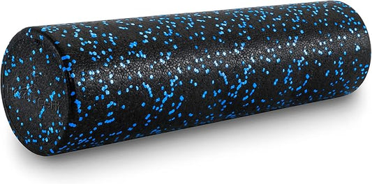 ProsourceFit High Density Foam Rollers 12 - Inches long, Firm Full Body Athletic Massage Tool for Back Stretching, Yoga, Pilates, Post Workout Muscle Recuperation, Black