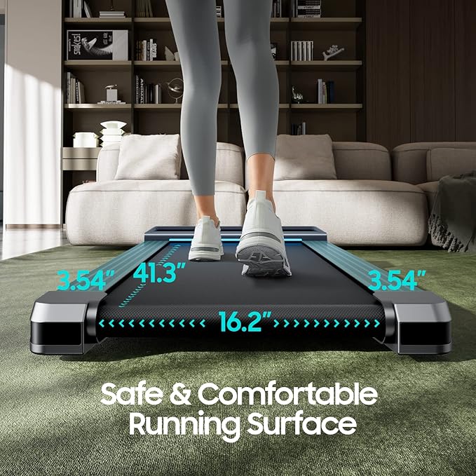 UMAY 512 Walking Pad, 512N Under Desk Treadmill, P1 Small Treadmill, Ultra Quiet Walking Treadmills for Home Office with Remote Control, SPAX APP and LED Display, Installation-Free