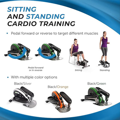 Stamina Inmotion Compact Strider Foot Exercise Machine - Under Desk Elliptical - Standing or Seated Elliptical Fitness Equipment