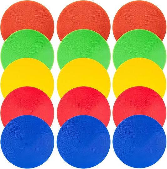 Spot Markers 9 inch Non Slip Rubber Floor Markers Flat Field Cones Poly Dots for Soccer Basketball Sports Speed Agility Training and Drillsi