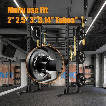 Weight Plate Holder Power Rack Attachment 2 Inch Olympic Plate Storage Power Squat Rack Holder Weight Plates for 2x2 3x3 2x3 Power Cage Accessories Weight Plate Rack