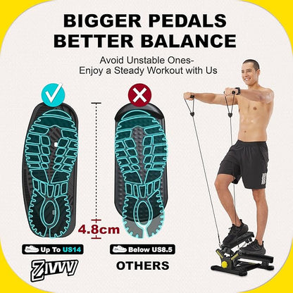 Twist Stepper with Resistance Bands 300LBS Weight