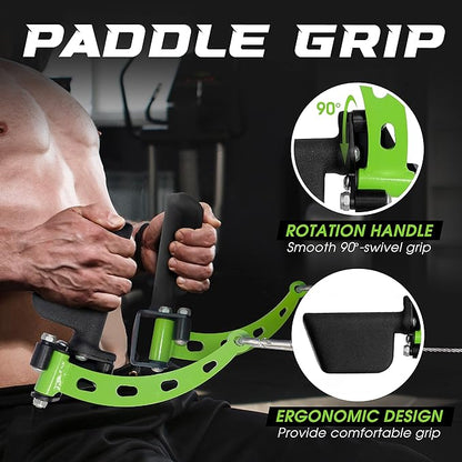 Yes4All Neutral Paddle Grip LAT Pull Down Bar, Range of Motion Spreader Handle Cable Attachments