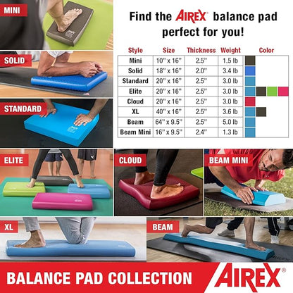 AIREX Balance Pad – Stability Trainer for Balance, Stretching, Physical Therapy, Exercise, Mobility, Rehabilitation and Core Training Non-Slip Closed Cell Foam Premium Balance Pad