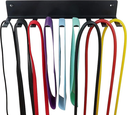 Multi-Purpose Storage Rack Resistance Bands Rack Gym Storage Rack Fitness Bands Rack Heavy Duty Rack for Resistance Bands, Straps, Jump Ropes, Foam Rollers, Chains, Weight Belts, Tools