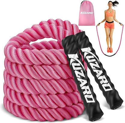 Jump Rope, Weighted Jump Rope for Women, Adult Skipping Rope for Fitness, Home Gym Workout Equipment, Heavy Exercise Jumpropes for Weight Loss, Shape body, Strength Training, Total Body Workout