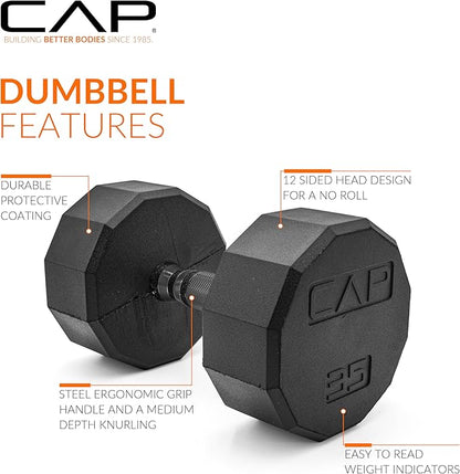 CAP Barbell Coated Hex Dumbbell Weight