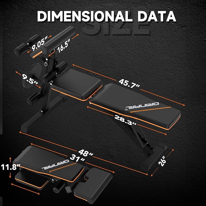 Weight Bench Press, Strength Training Adjustable Workout Benches for Full Body, Gym Benches for Incline Decline Exercise