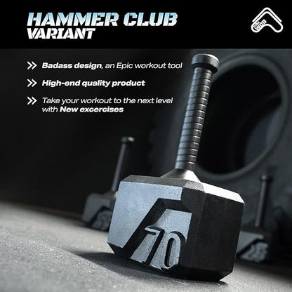 Tribe WOD Hammer Kettlebell 15-70lb + Adjustable | Cross Training Workout Equipment for Muscle Building, Cardio Fitness, Weights for Women & Men | Strength Training Kettlebells- New