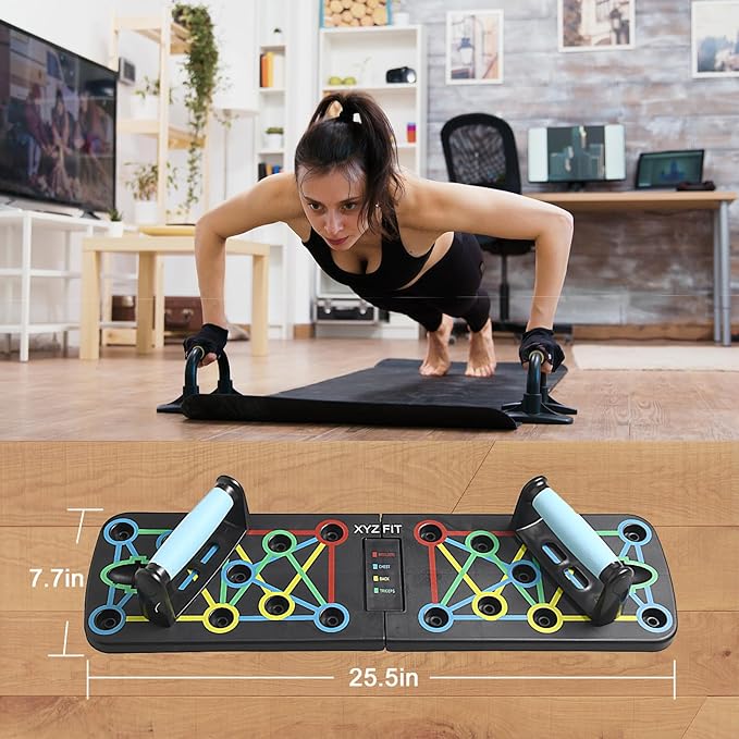 Push Up Board, Foam Roller Board for Home Office Exercise Equipment, Foam Roller Board for Body Building, Balance Trainer, Yoga Board, Black