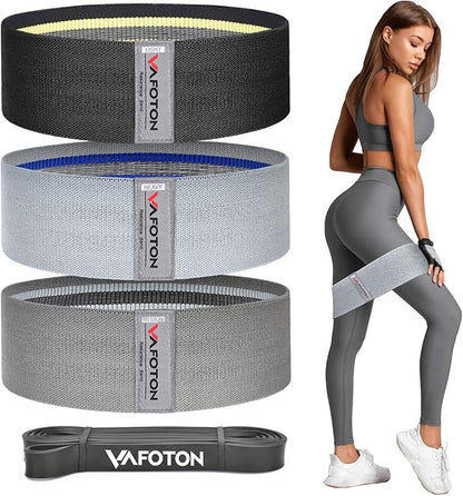 Booty Exercise Bands,Resistance Band Set for Women and Men,Home Gym Accessories,Non Slip Elastic Fabric Band Loop Equipment for Legs/Butt Training,Set of 3 Cloth Straps